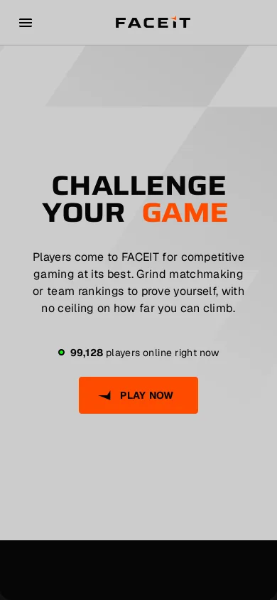 FACEIT 首页截图