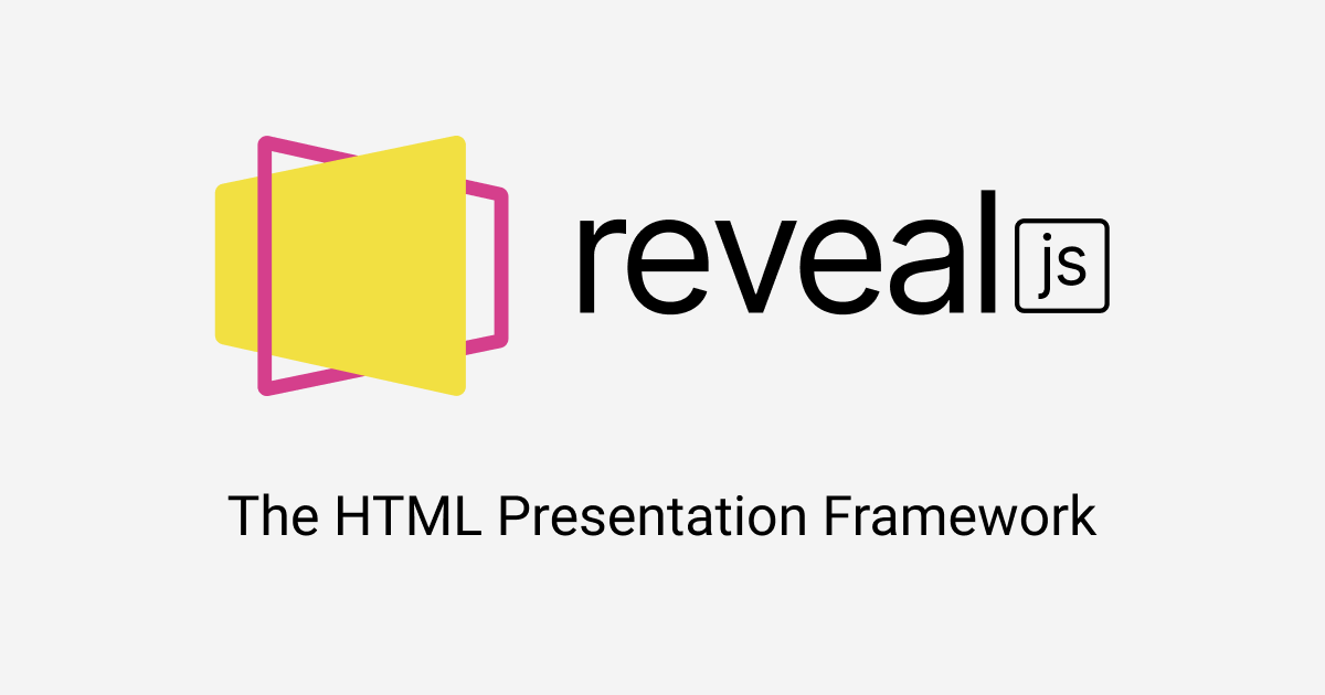 The HTML presentation framework | reveal.js · Twitter