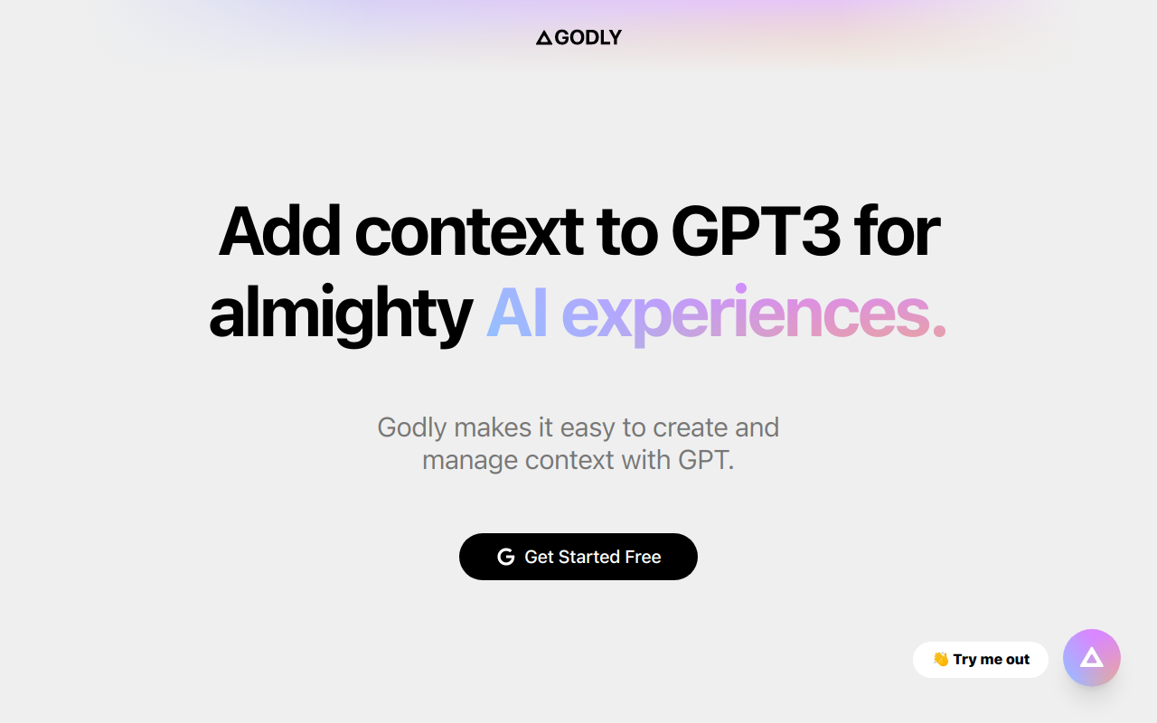 Godly - Instant context for GPT · Twitter