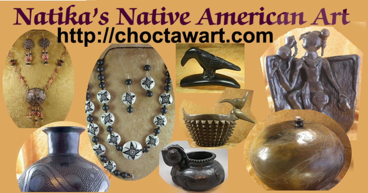 Choctaw Art Pottery--Native American Pottery and Jewelry.   Missippian period reproductions, orignal contemporary designs, hand dug clays, porcelain, stoneware pottery. Original art jewelry created in hand painted porcelain by Choctaw Indian artist Marsha Hedrick. · Twitter