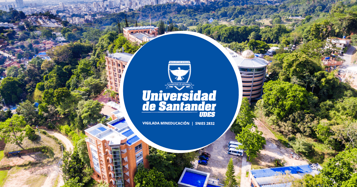 Foto aérea del campus de Bucaramanga de la Universidad de Santander UDES