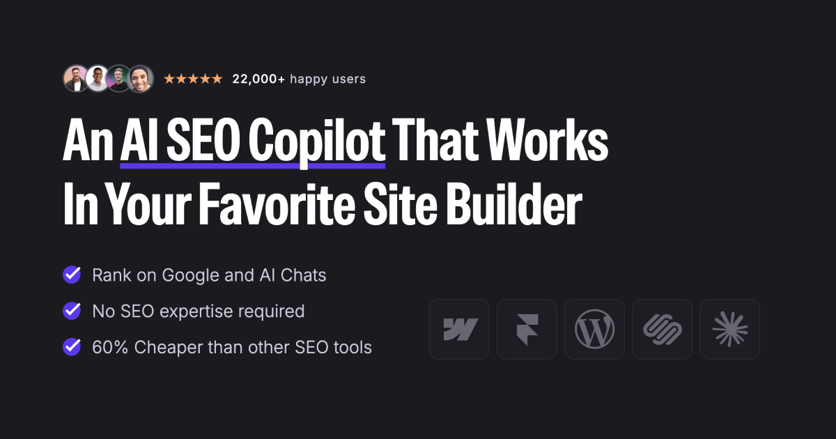 Semflow: SEO Co-Pilot In Your Favorite Site Builder · Twitter