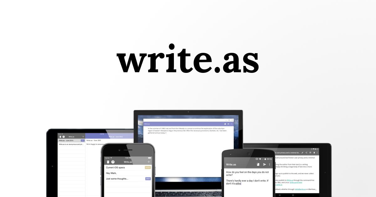 Write.as · Twitter