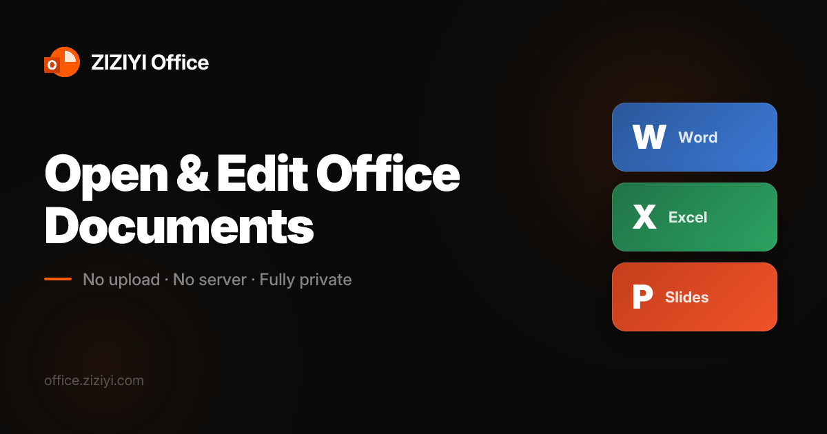 ZIZIYI Office - Free Online Word, Excel & PowerPoint Editor