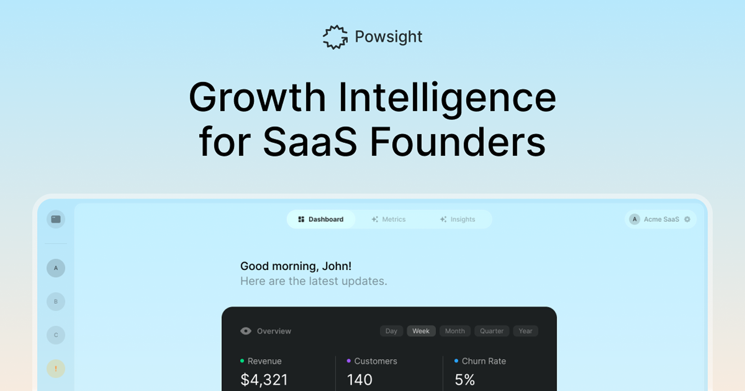 Powsight — Growth Intelligence for SaaS Founders · Twitter