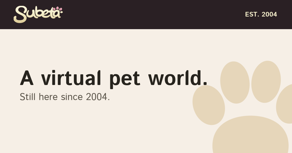Subeta — a virtual pet world since 2004 · Twitter
