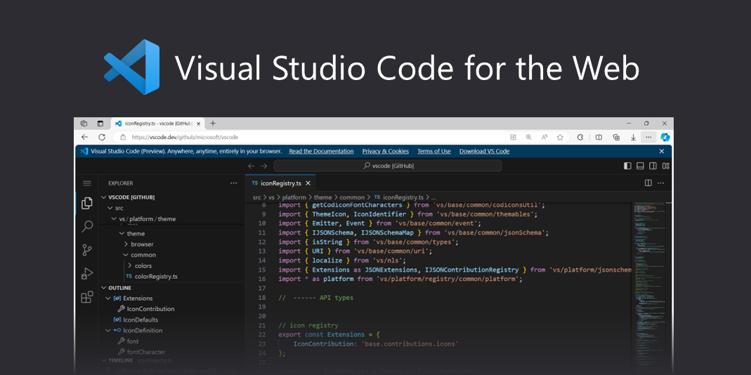 Visual Studio Code for the Web · Twitter