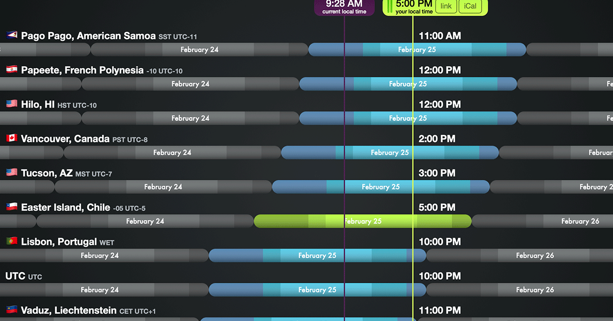 Every Time Zone Converter · Twitter