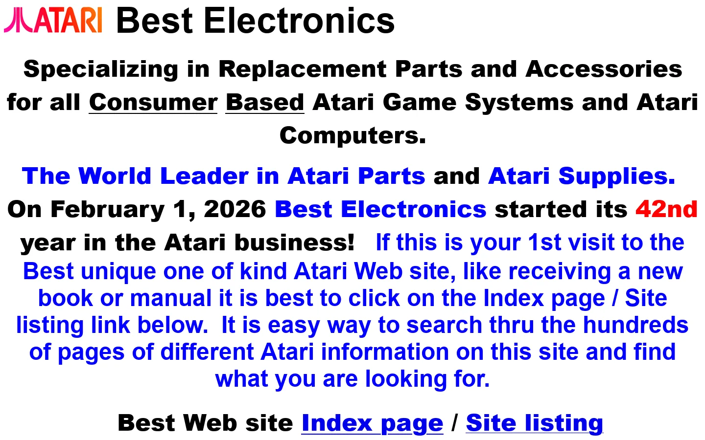 Atari - Best Electronics Home 首页截图