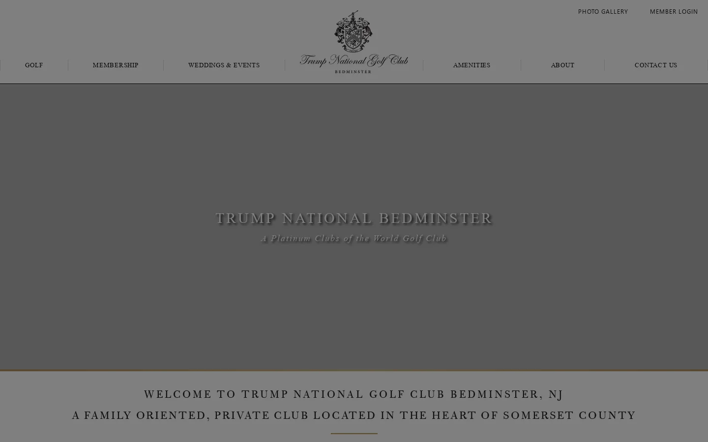 Trump National Golf Club Bedminster | Premier Family Golf Membership 首页截图