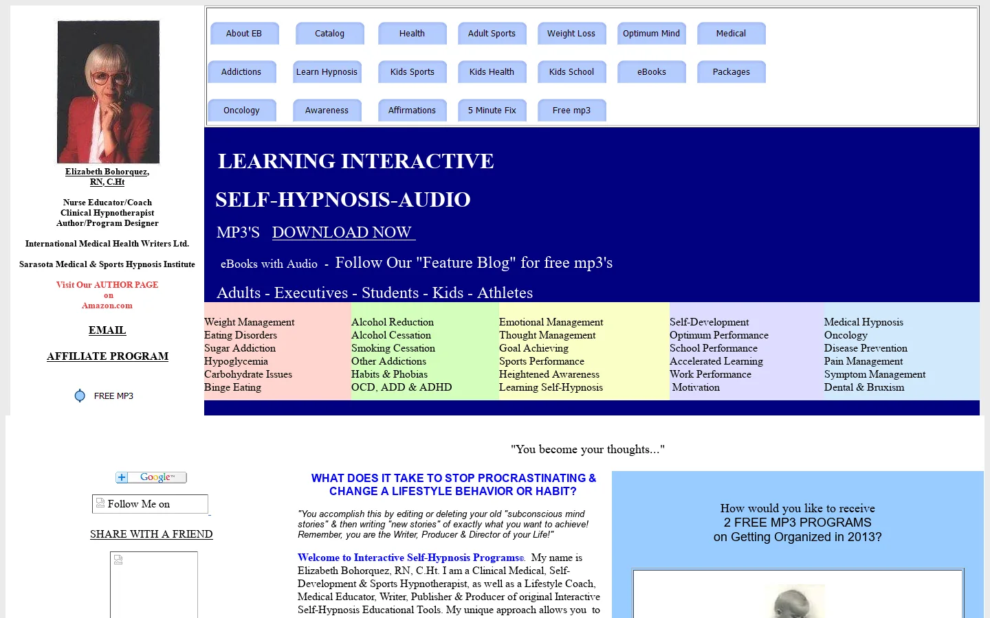 HYPNOSIS AUDIO MP3 DOWNLOAD NOW 首页截图