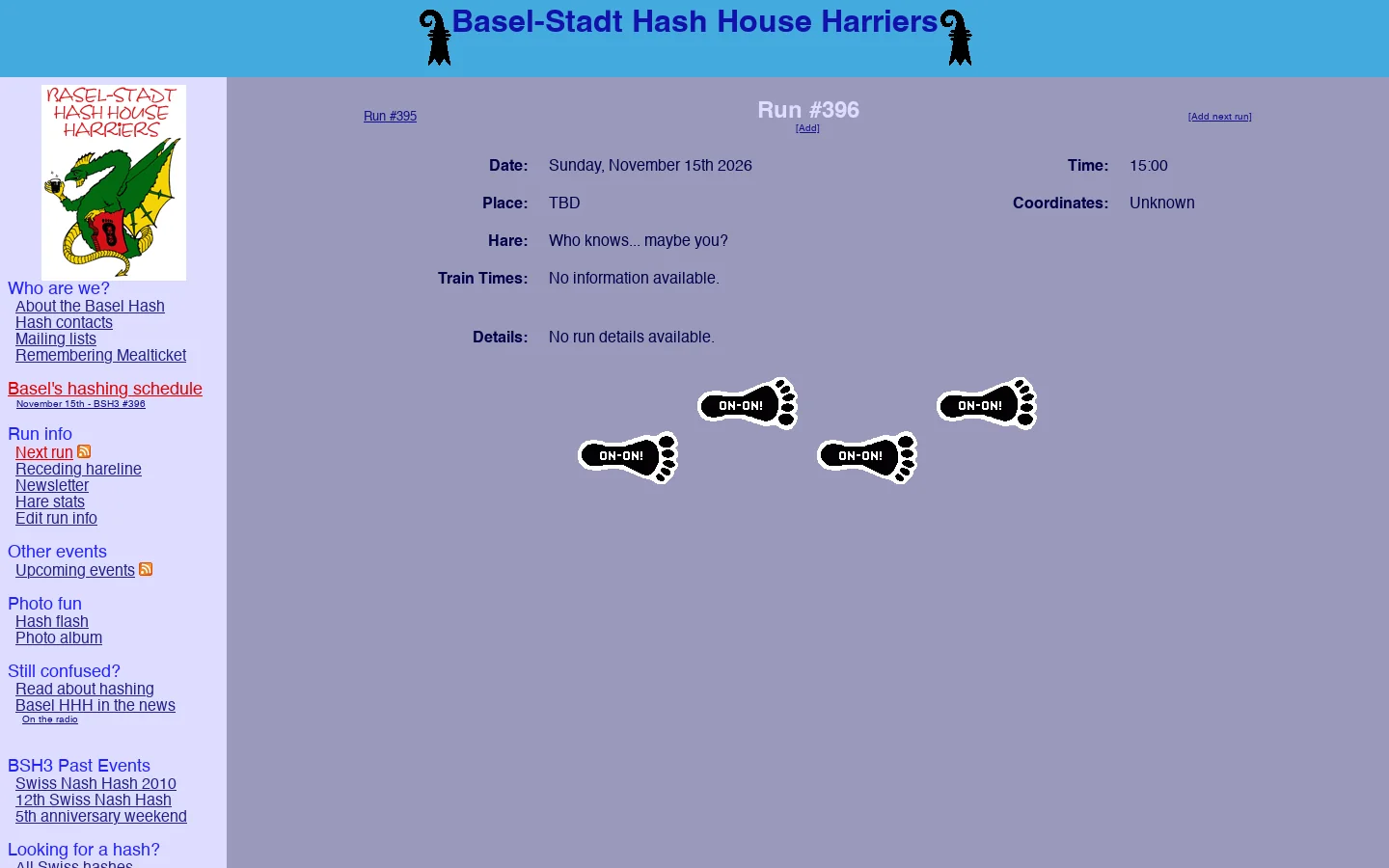 Basel-Stadt Hash House Harriers 首页截图