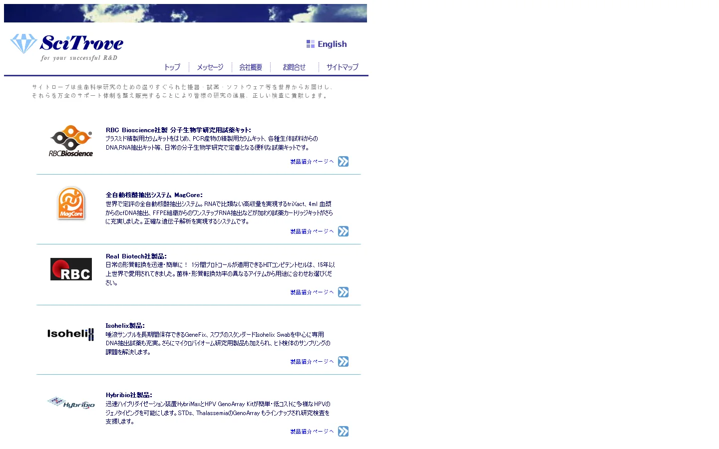 サイトローブ : for your successful R&D 首页截图