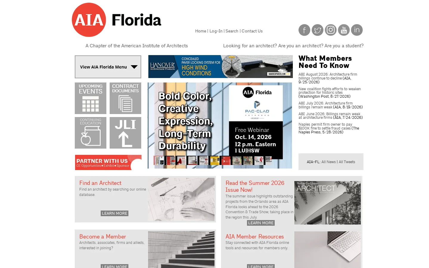 AIA Florida 首页截图