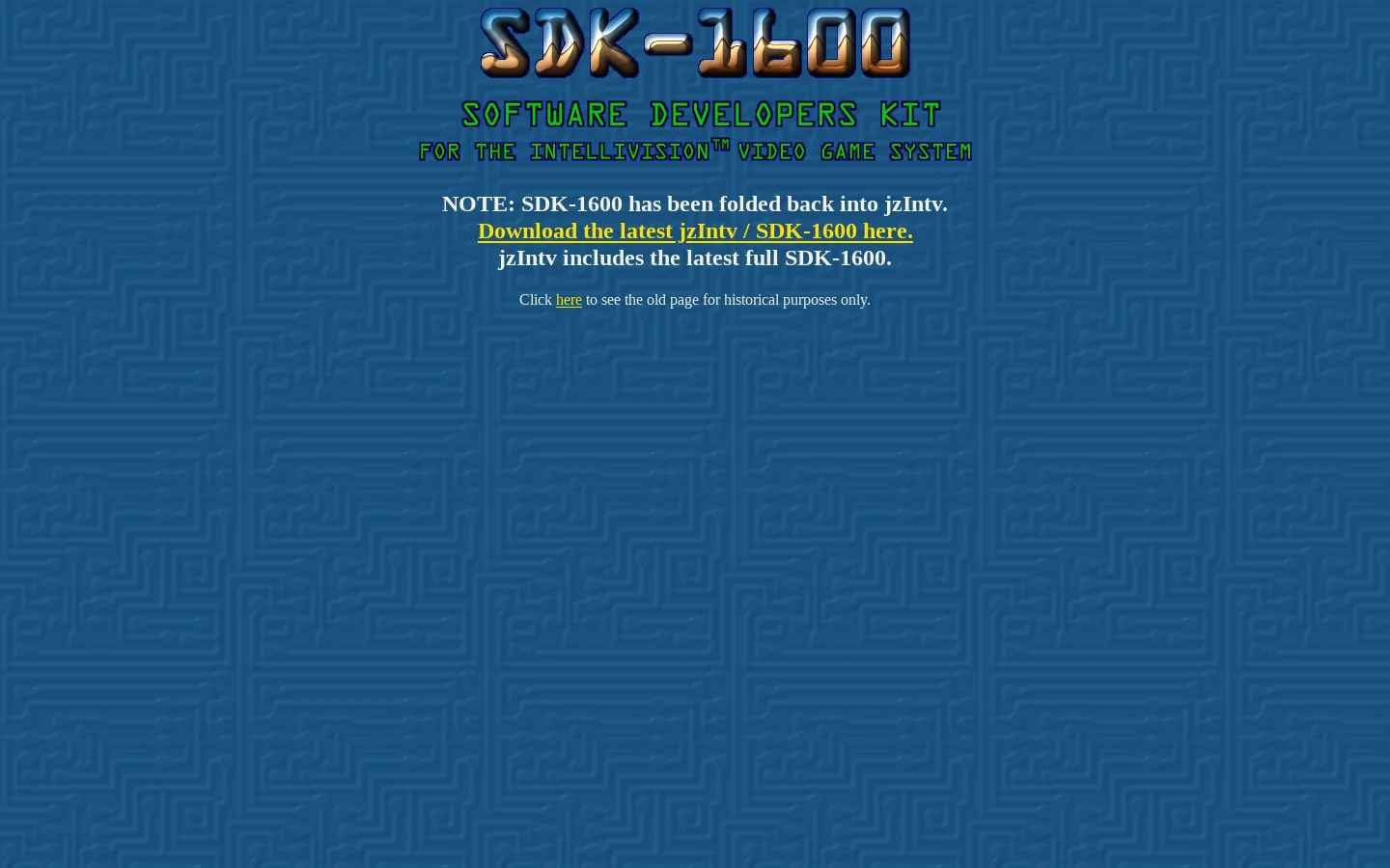 SDK-1600 Release 3 Home Page 首页截图