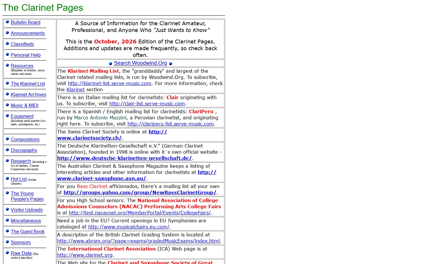 Welcome to the Clarnett Pages 首页截图