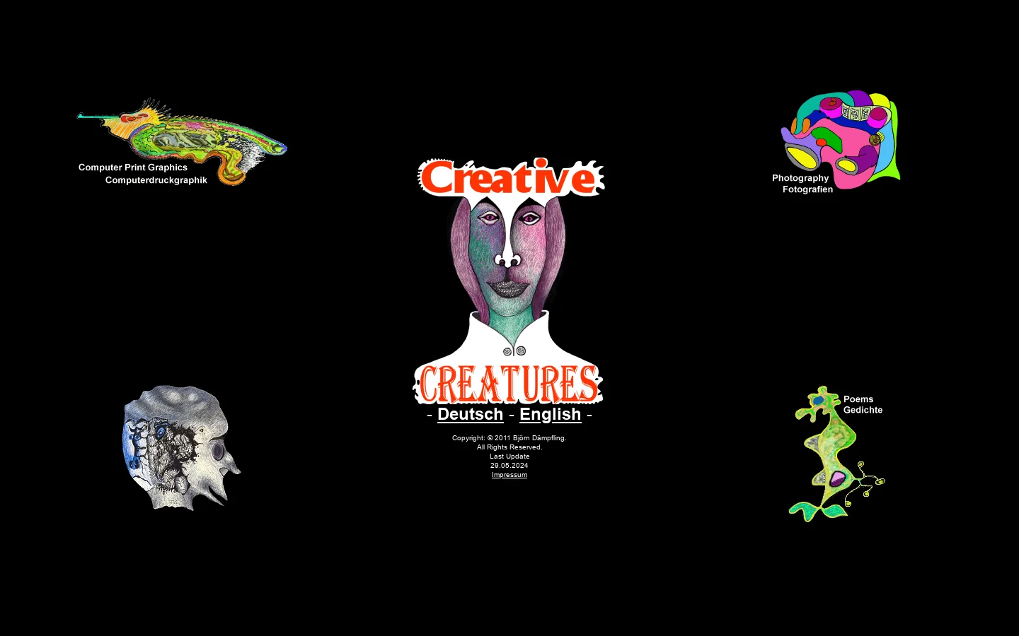 Creative Creatures 首页截图