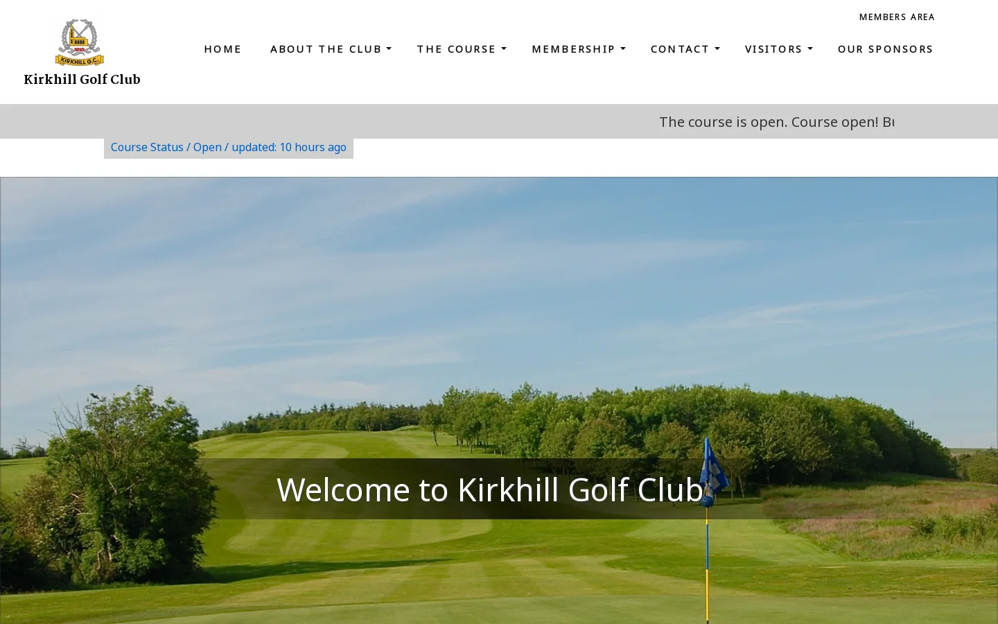 Kirkhill Golf Club 首页截图