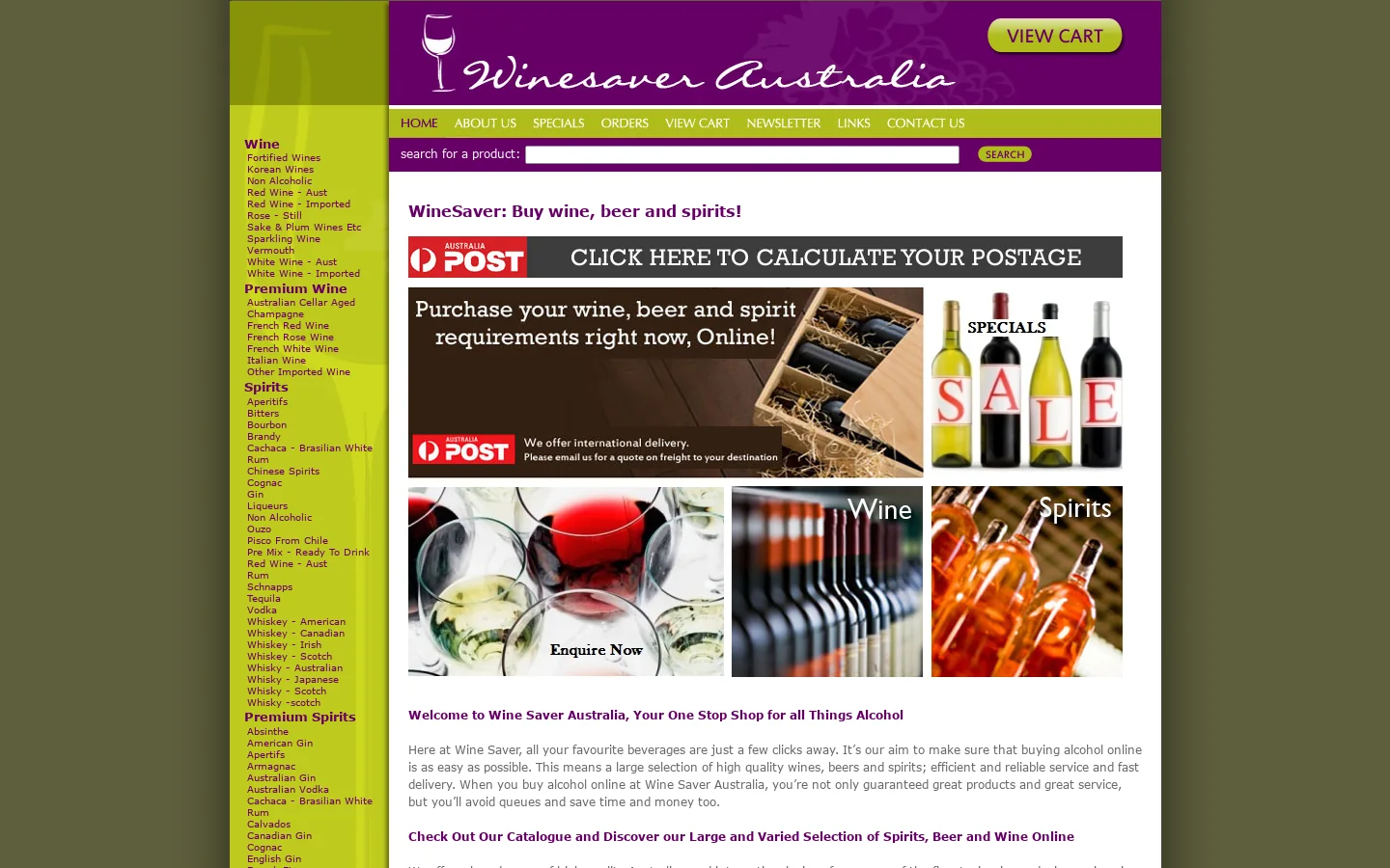 Buy Wine Online Australia | Wine Online Australia 首页截图