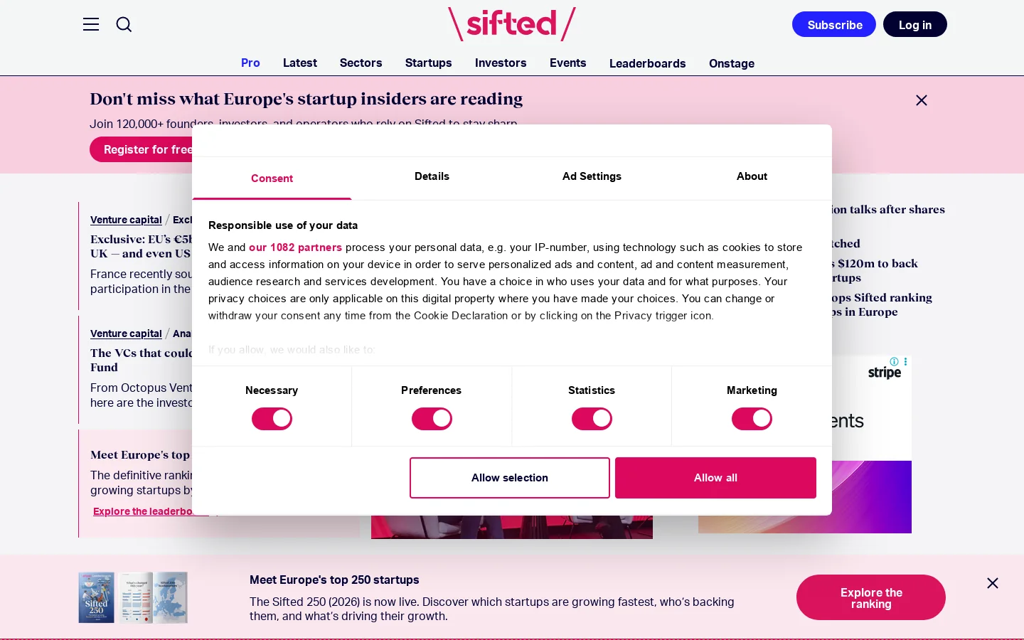 Sifted 首页截图