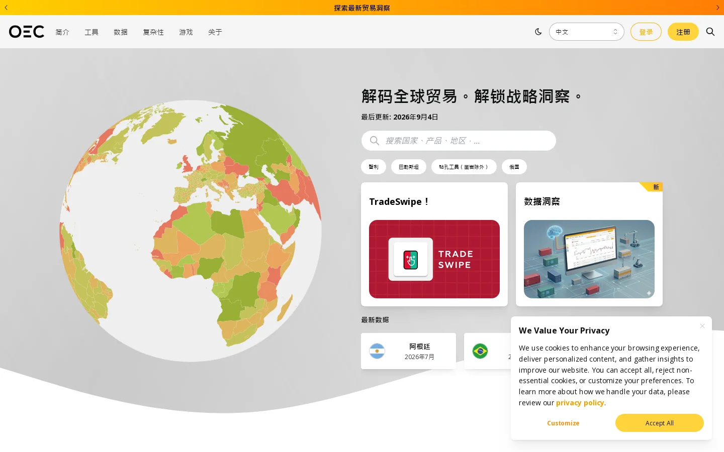 经济综合观察站 首页截图