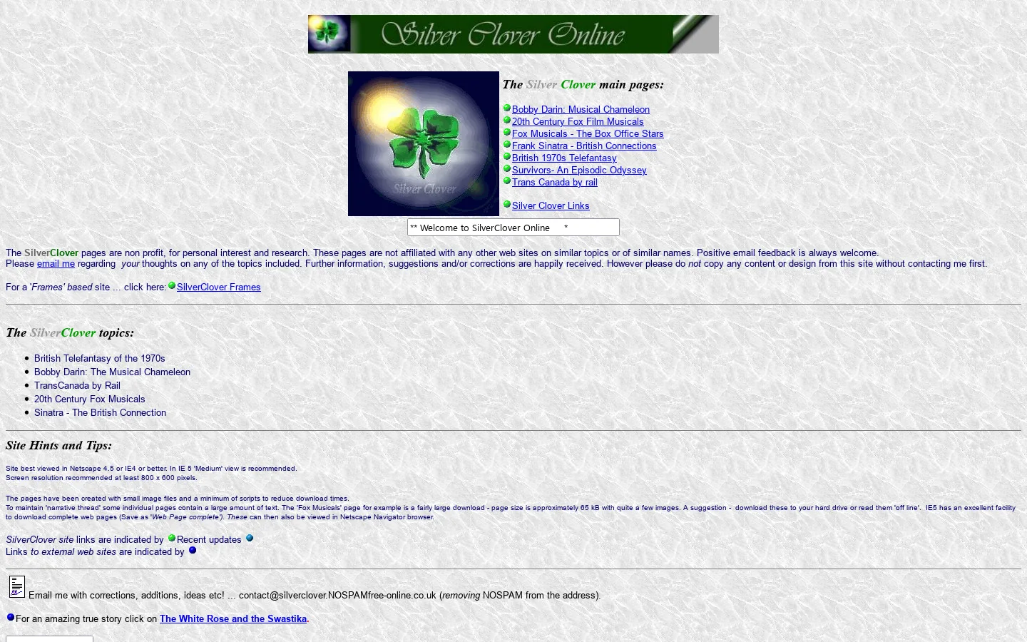 Silver Clover Online Home Zone 首页截图