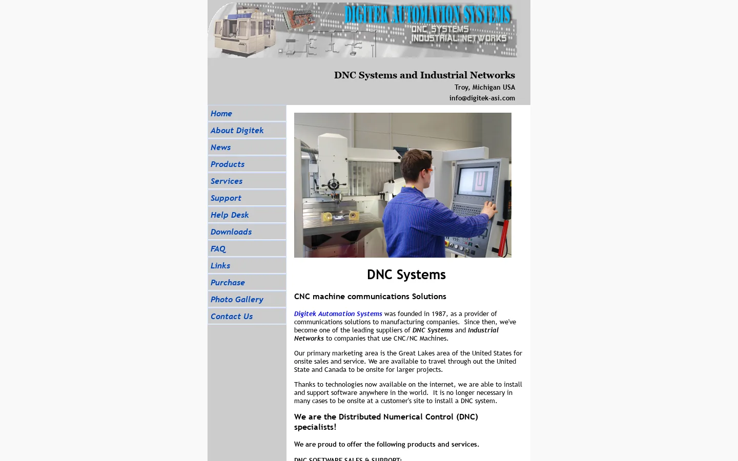Digitek Automation Systems - Welcome Page 首页截图