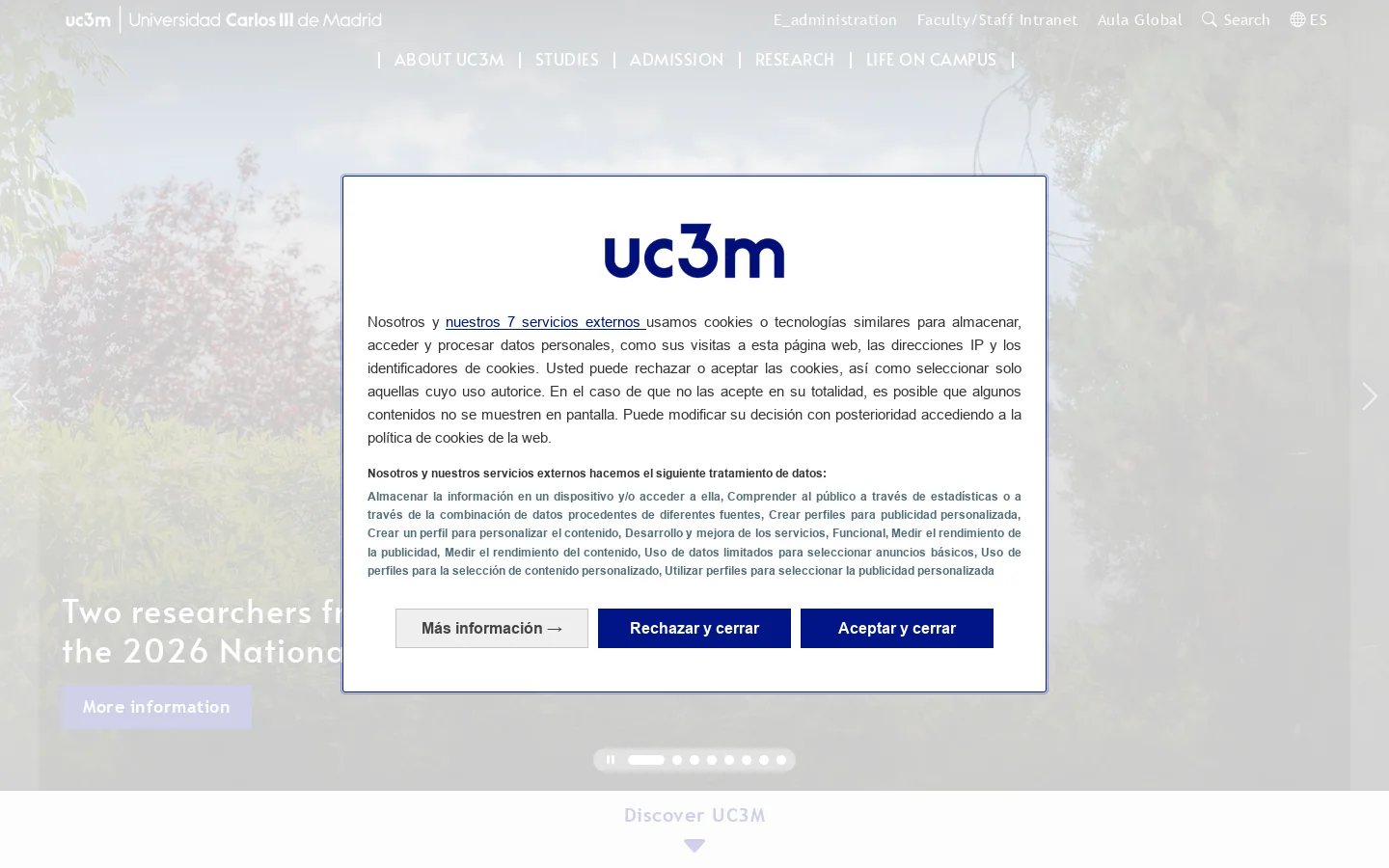 UC3M 首页截图