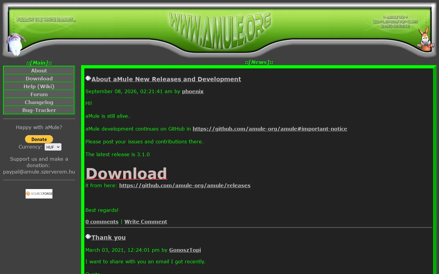 # Welcome to aMule, the all-platform eMule-like P2P client # 首页截图