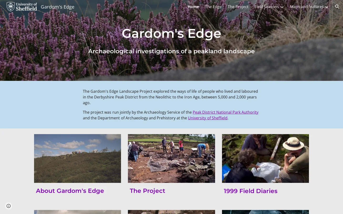 Gardom's Edge 首页截图