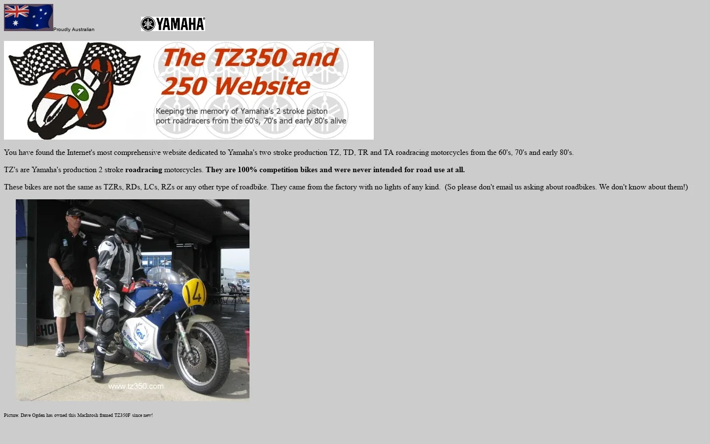 TZ350 and 250 Website introduction 首页截图
