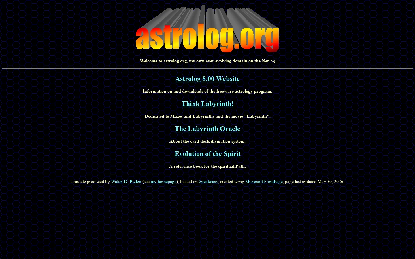 Welcome to astrolog.org 首页截图