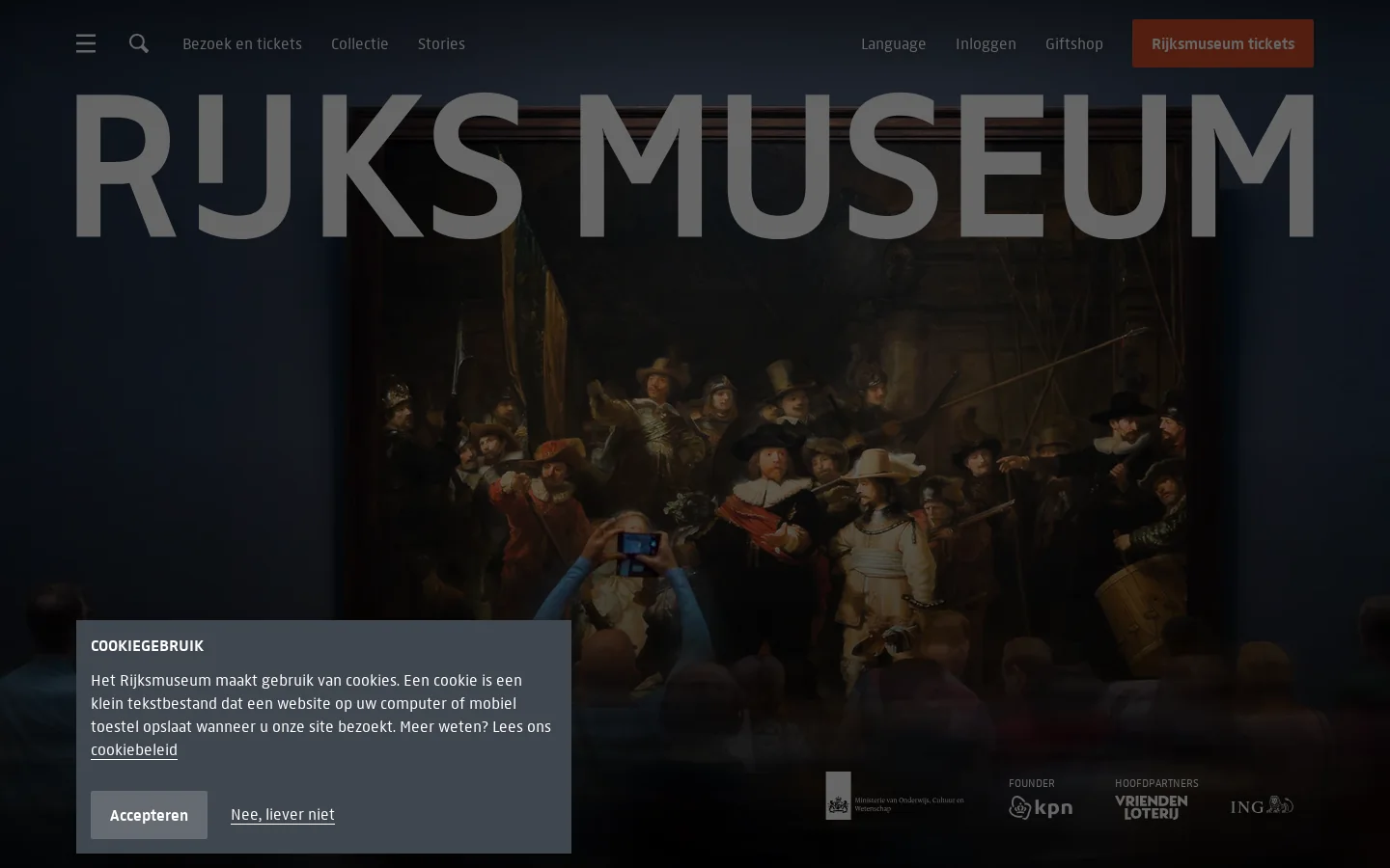 Rijksmuseum, hét museum van Nederland 首页截图