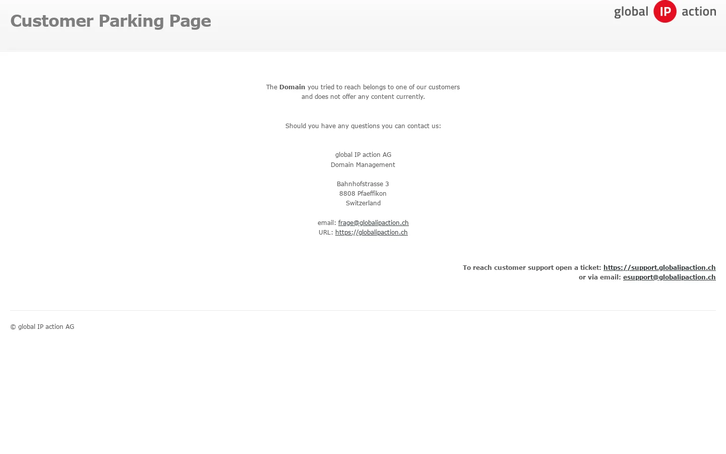 customer parking page 首页截图