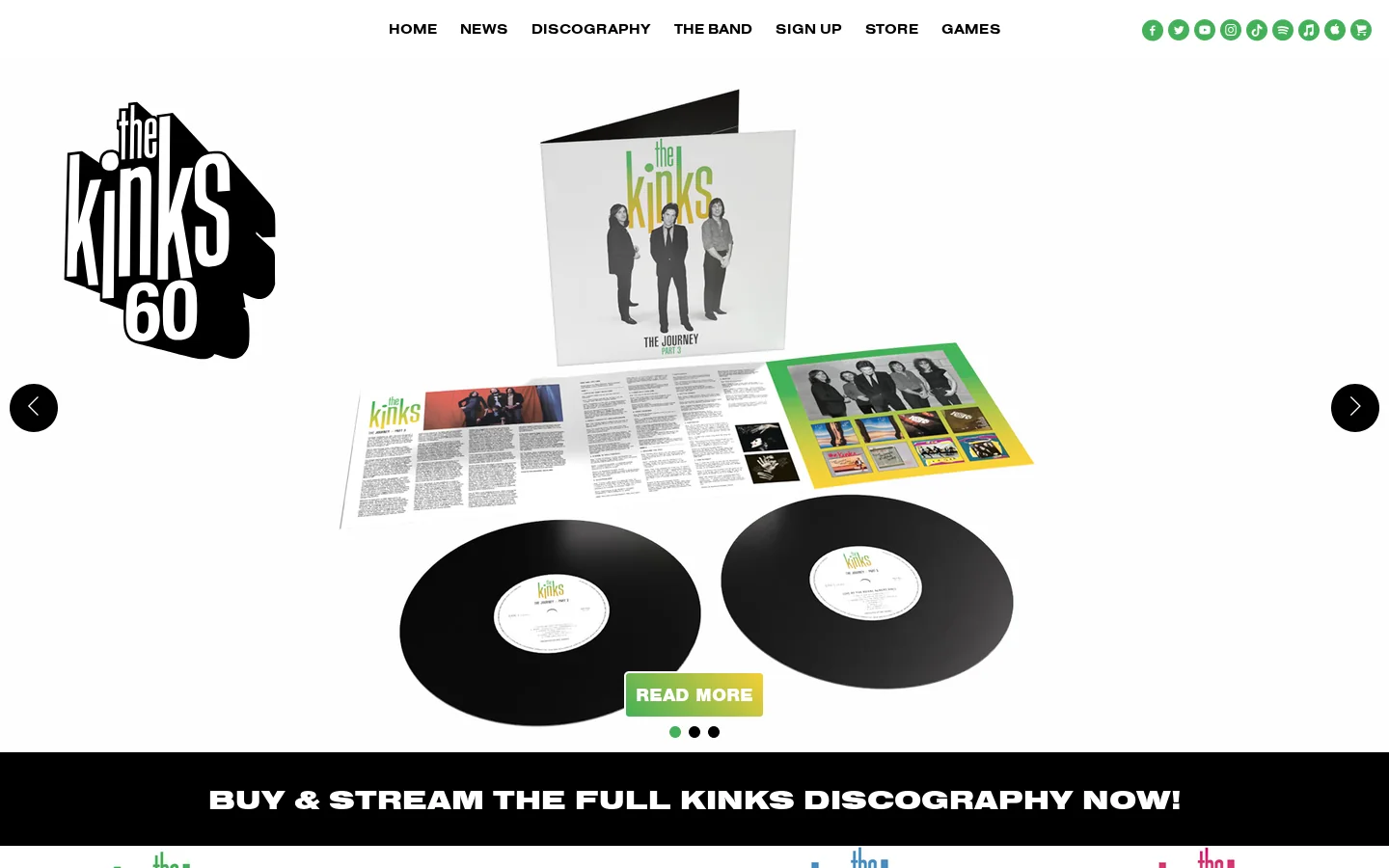 The Kinks 首页截图