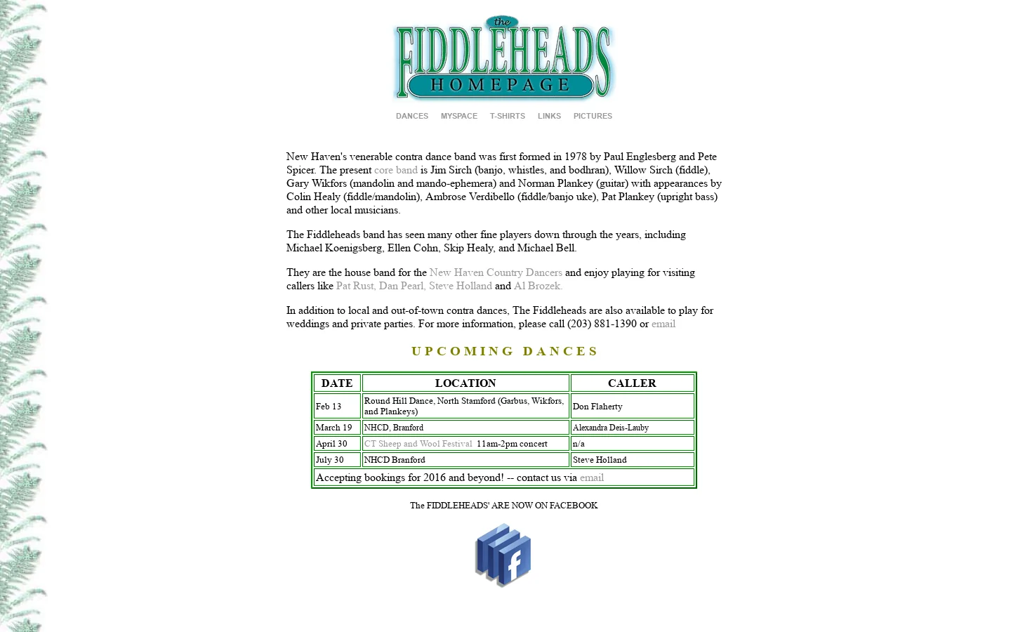 the Fiddleheads Home Page 首页截图