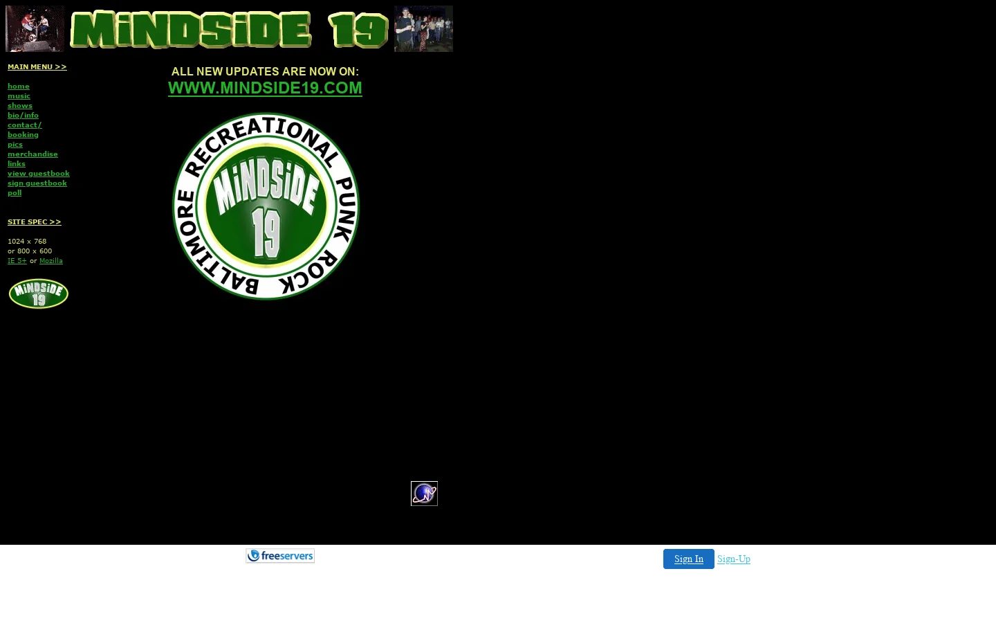 MINDSIDE 19 --> B-More Punk! 首页截图