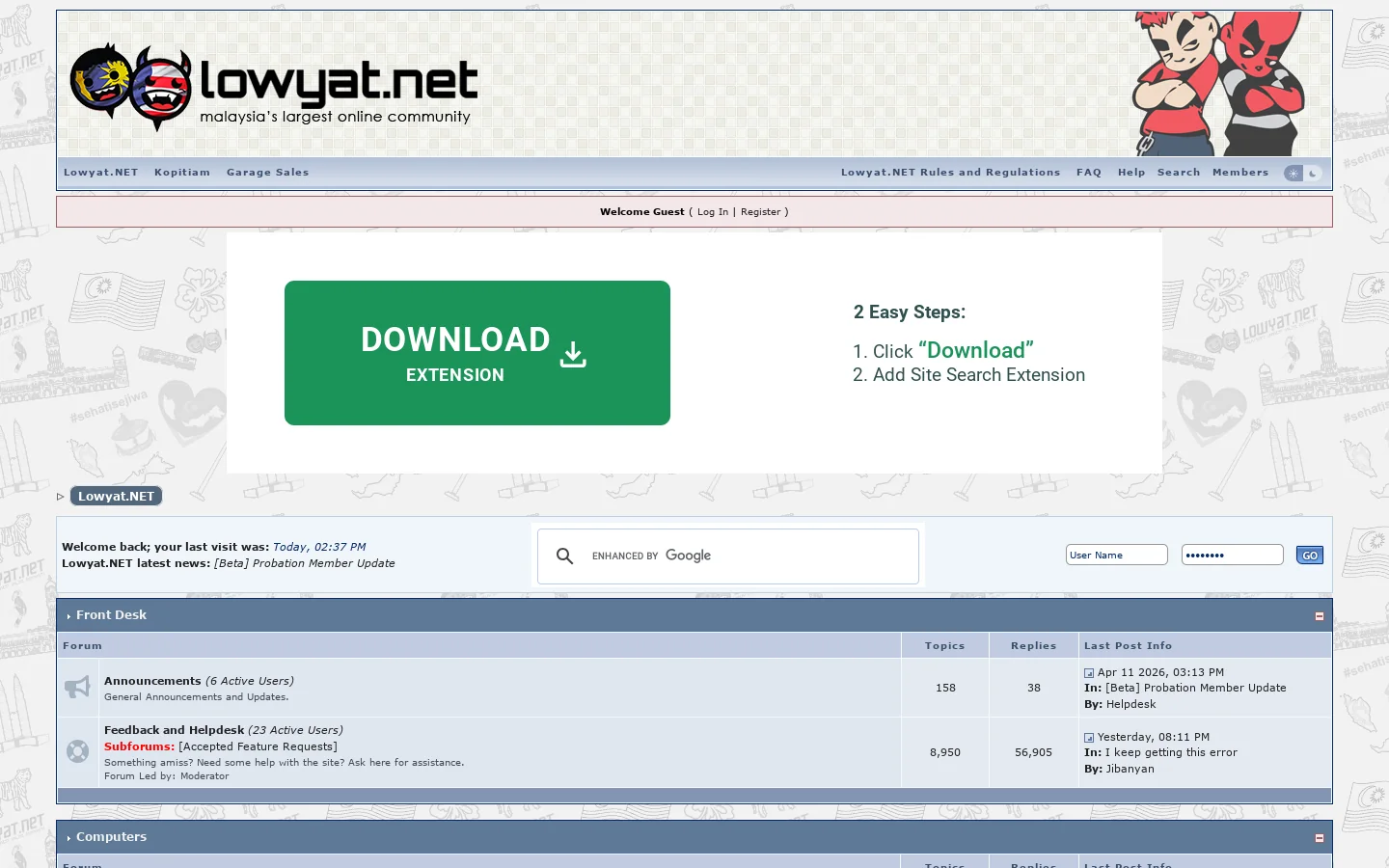 Lowyat.NET - Insanely Addictive Malaysia Forum 首页截图