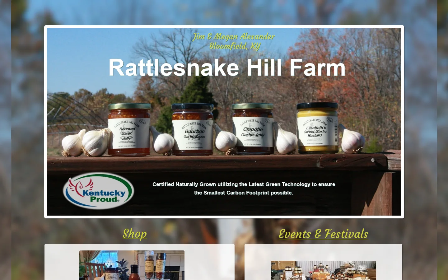 Rattlesnake Hill Farm 首页截图