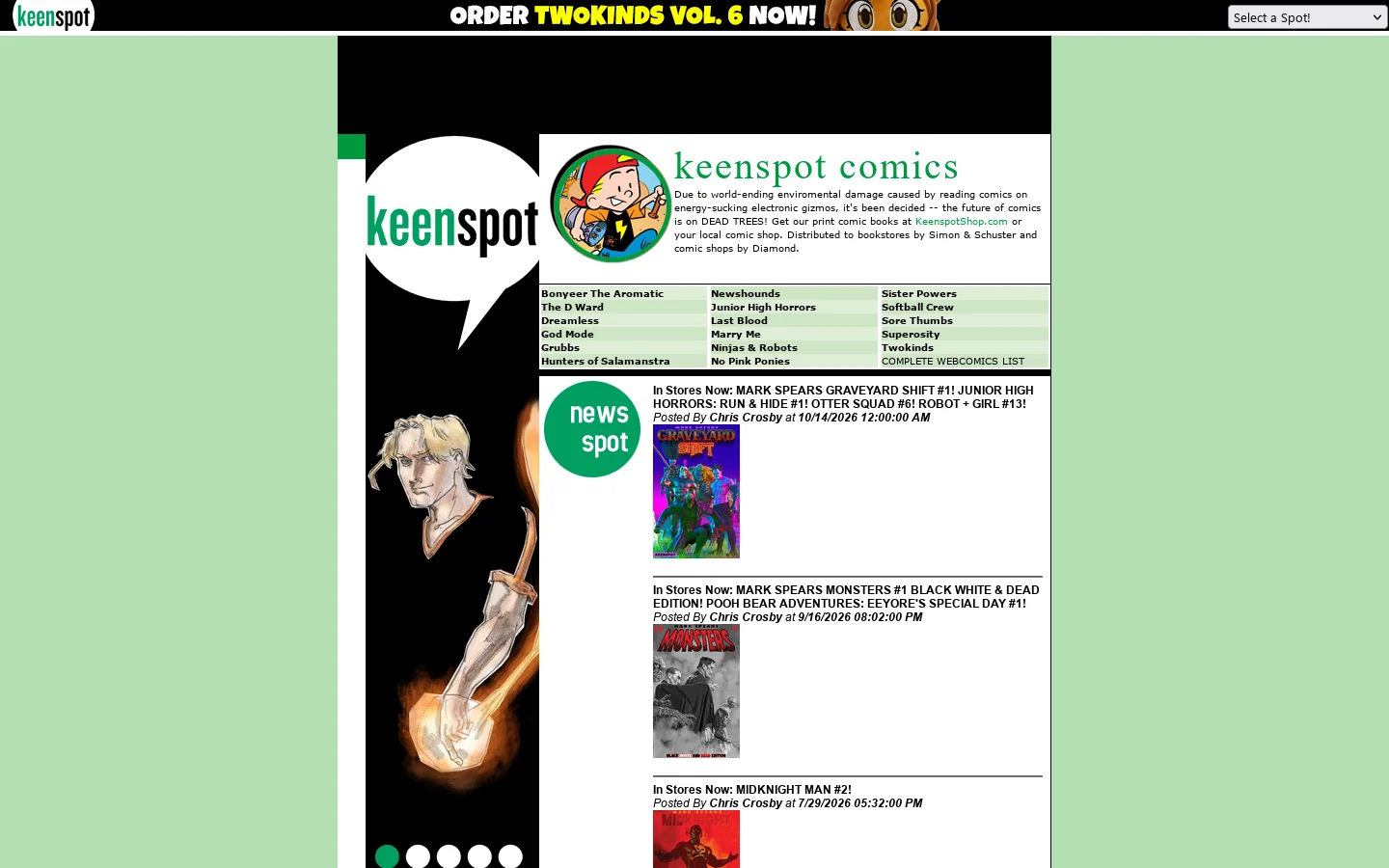 Keenspot 首页截图