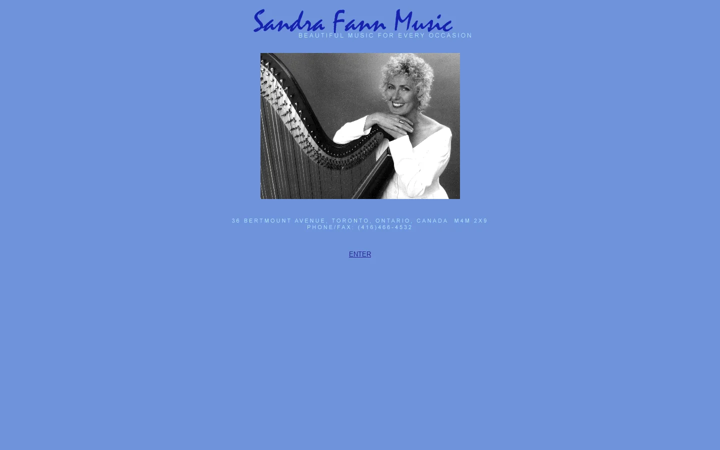 Sandra Fann Music 首页截图