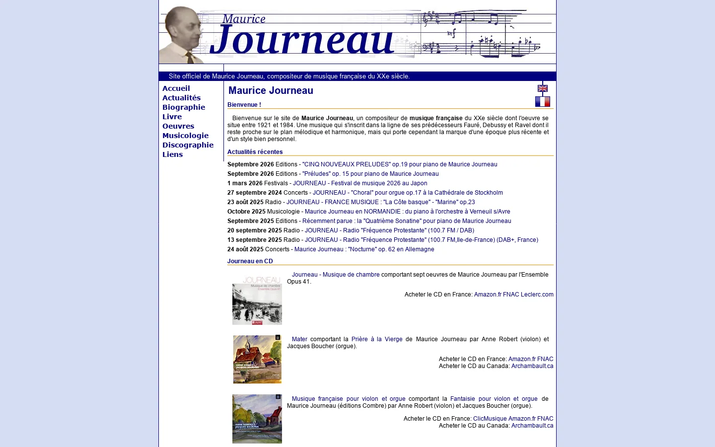 Maurice Journeau, compositeur français 首页截图