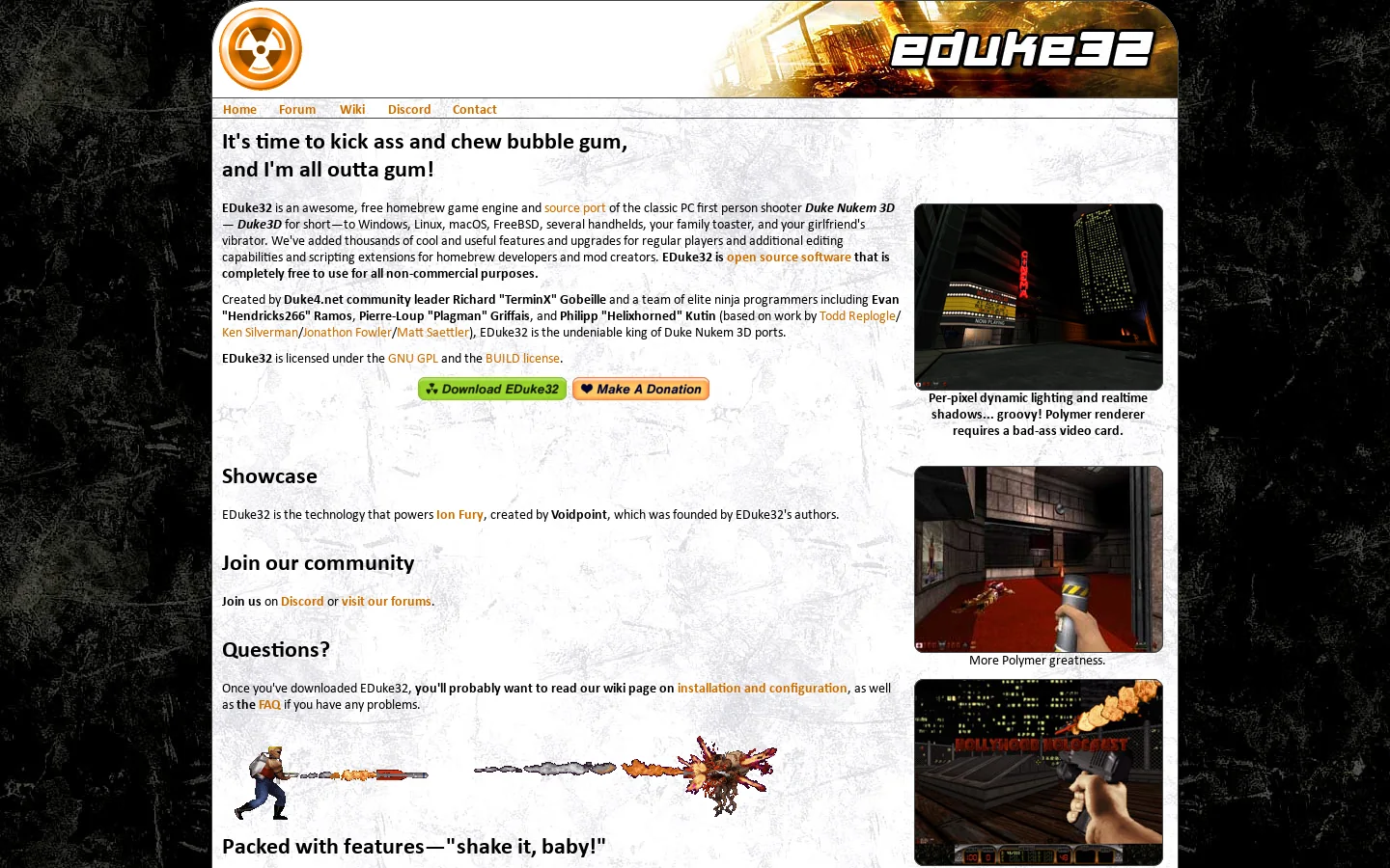 EDuke32 • Duke3D for Windows, Linux, and macOS 首页截图