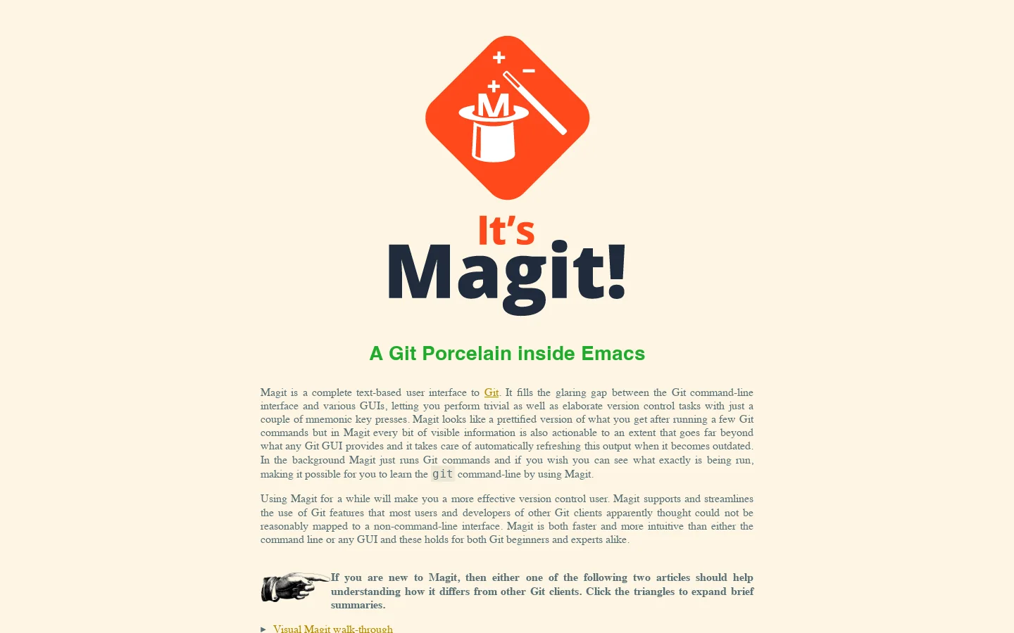 It's Magit! A Git Porcelain inside Emacs 首页截图