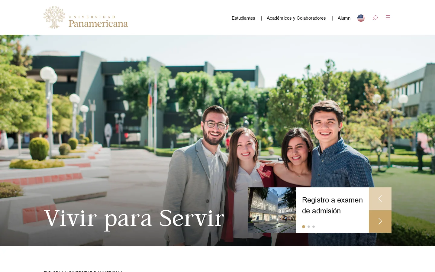 Universidad Panamericana | Ubi spíritus, libertas 首页截图