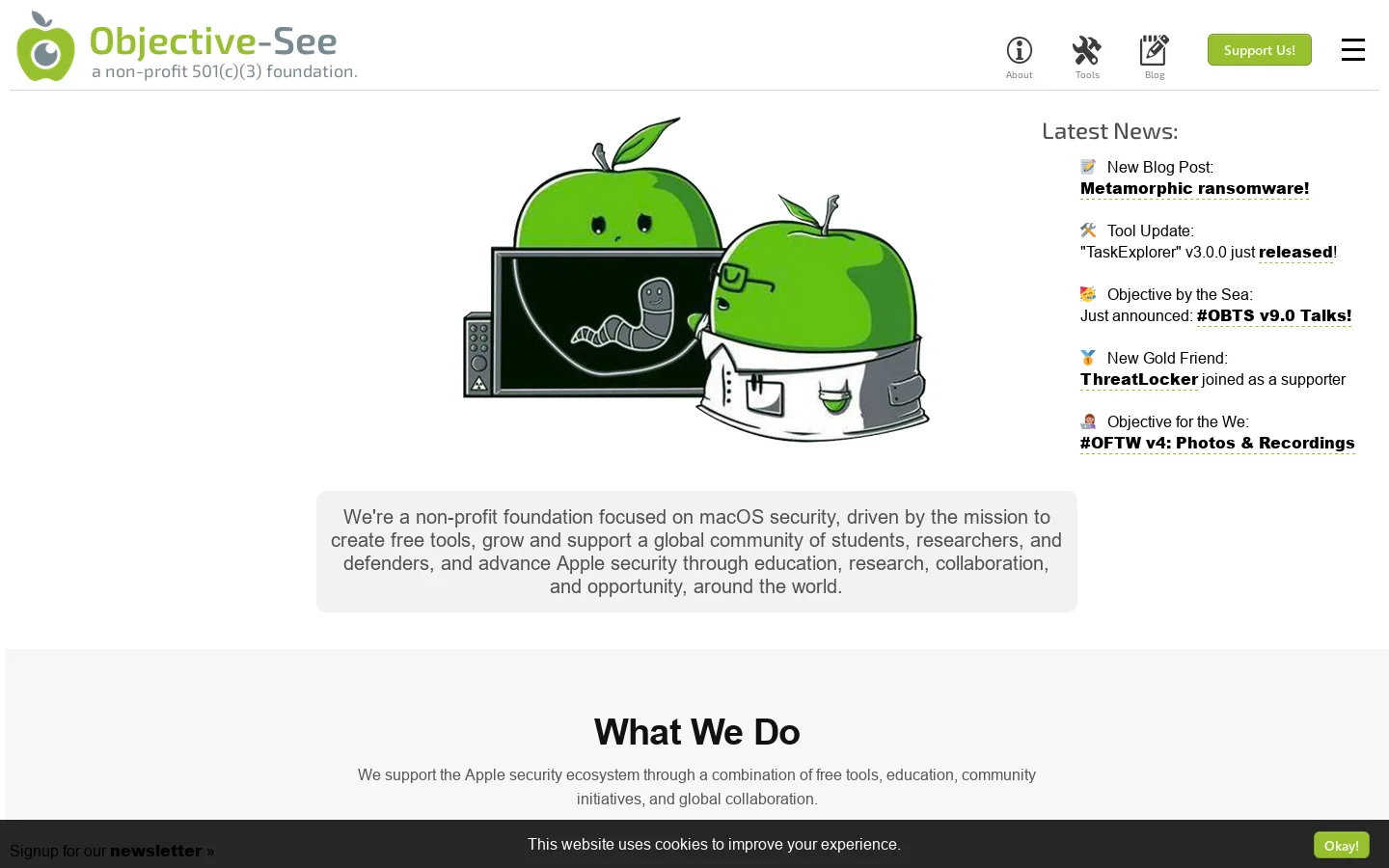 Objective-See Foundation 首页截图