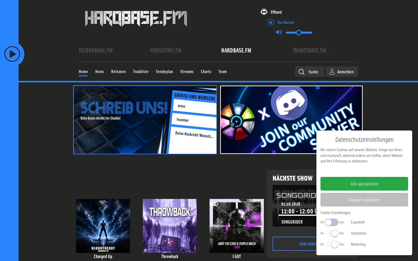 HardBase.FM 首页截图