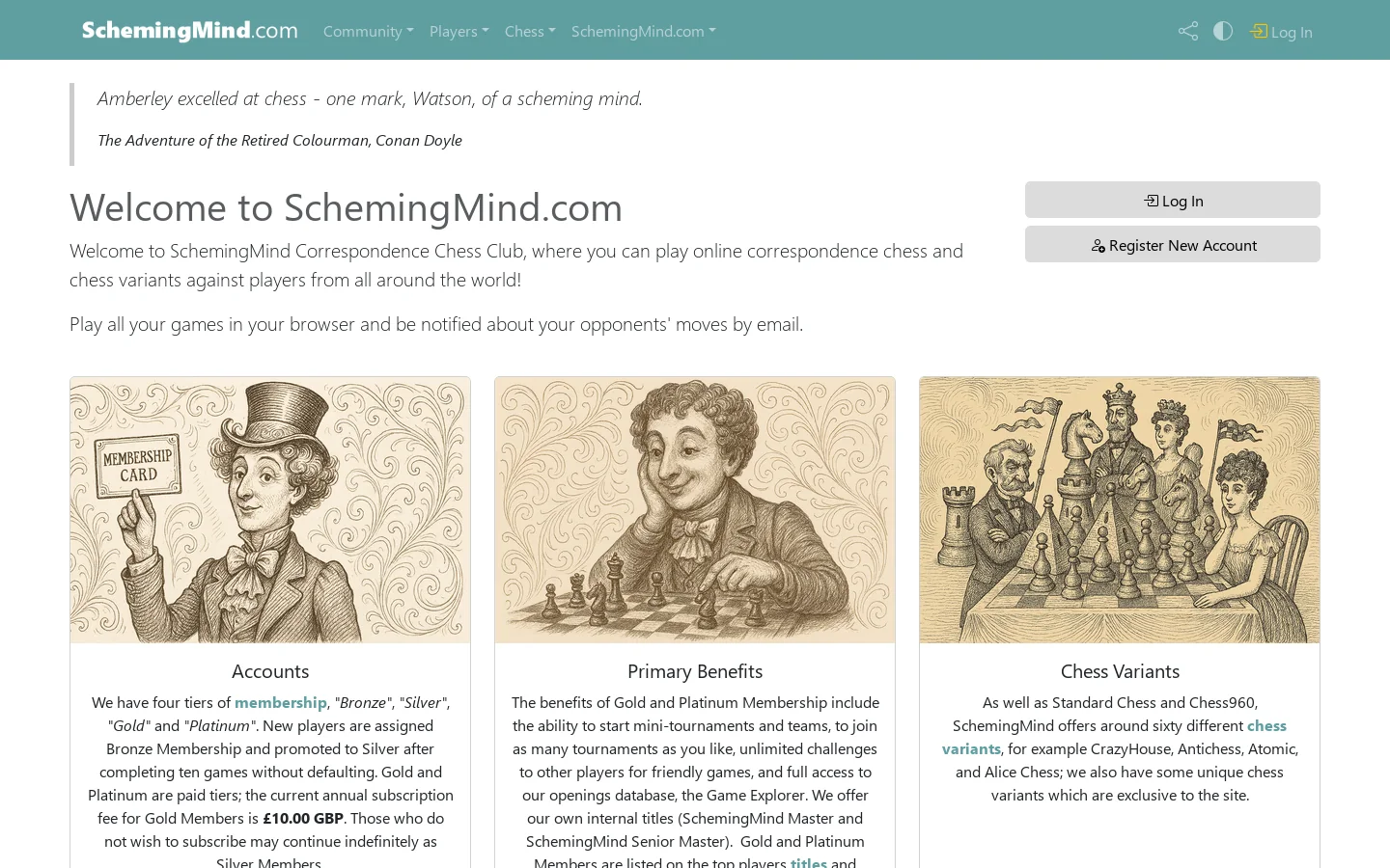 SchemingMind.com 首页截图