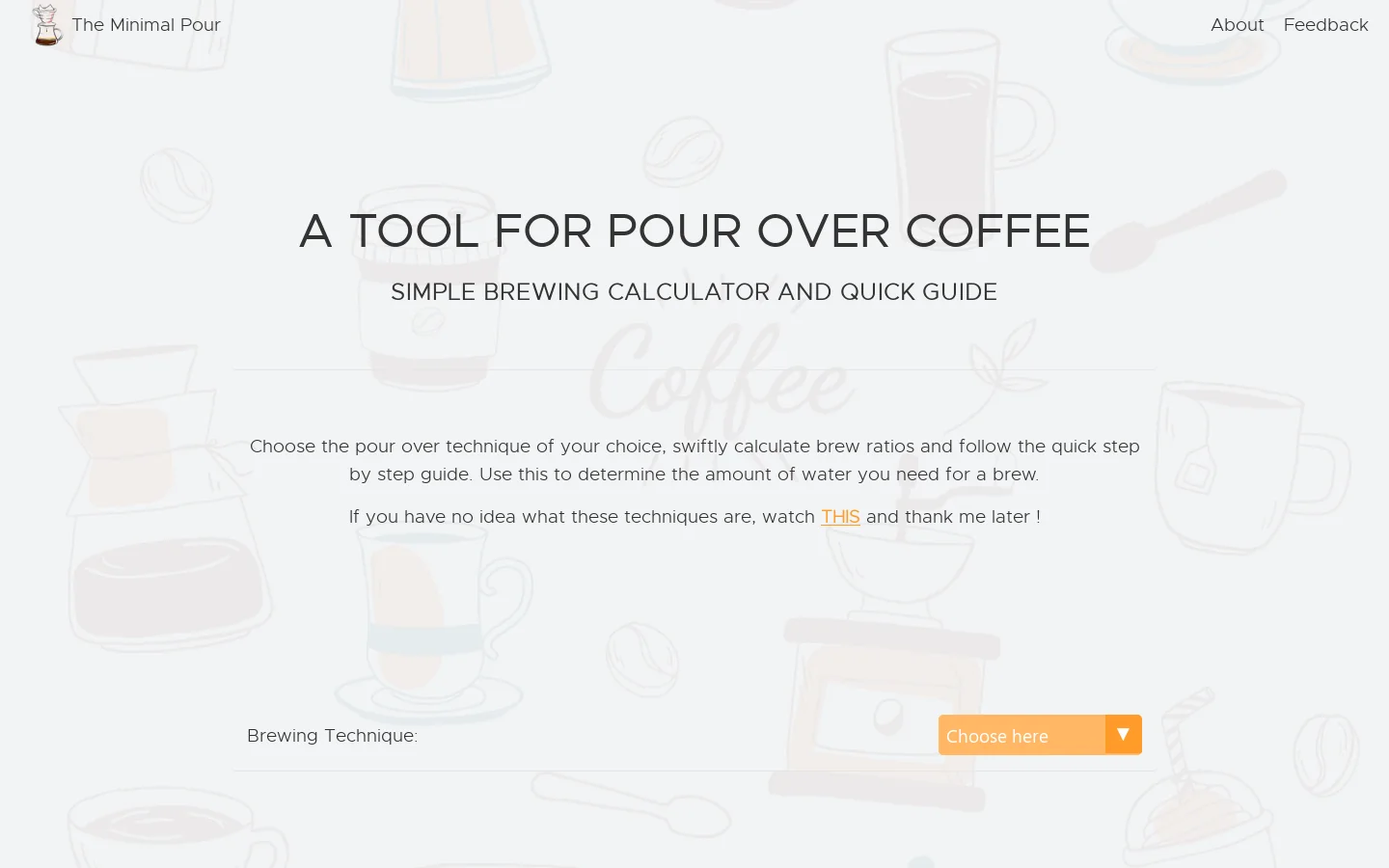 The Minimal Pour 首页截图