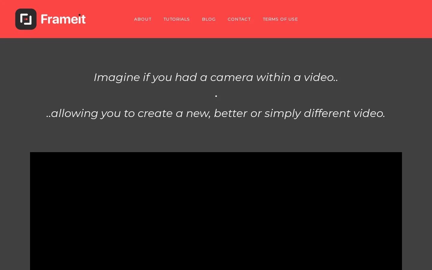 Frameit Video Editing App 首页截图